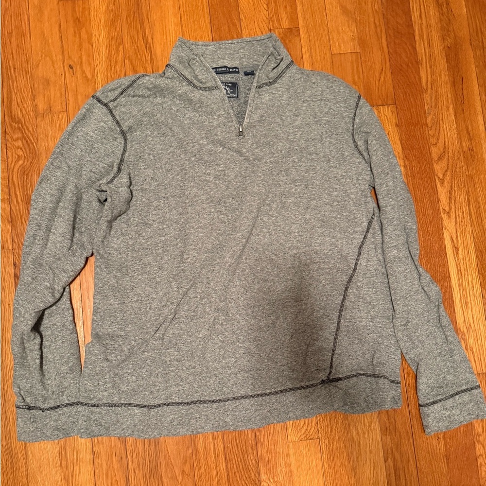 Grey pullover 1/4 sweatshirt